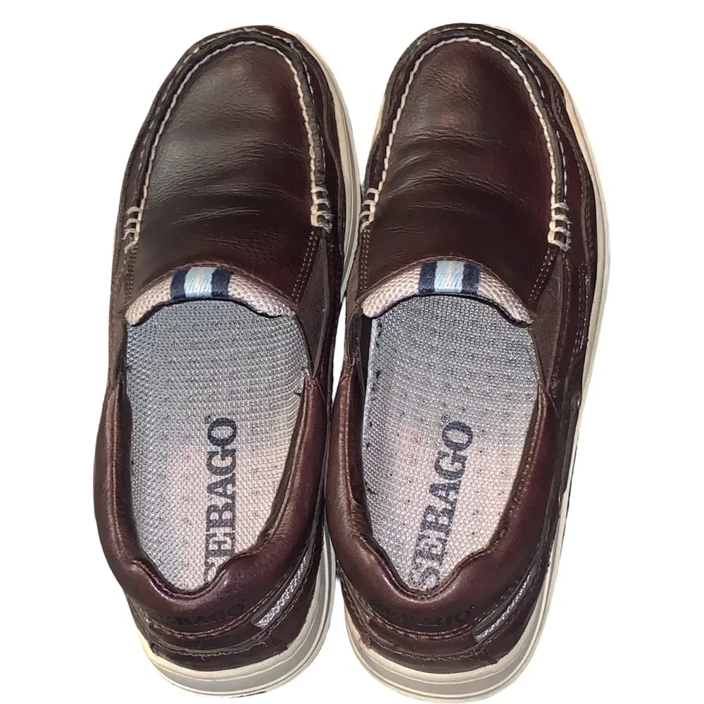 MEN’S SEBAGO CLOVEHITCH BROWN LEATHER OXFORD DOCKSIDE BOAT SHOE SIZE 7.5M